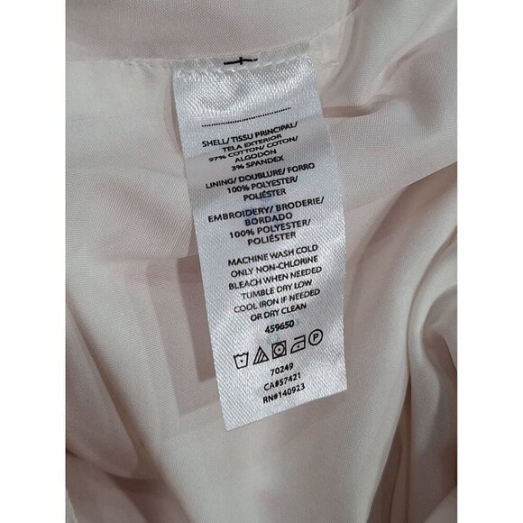 NWOT Loft Embroidered  Red & White Floral A-Line Skirt/Size 4 - Picture 5 of 6